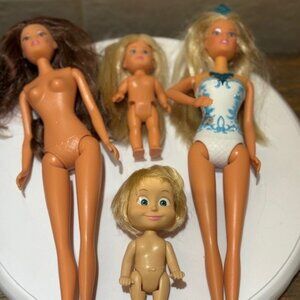 Barbie Clone Steffi 1 blonde & 1 Brunette / 2 girls Simba Toys Lot of 4